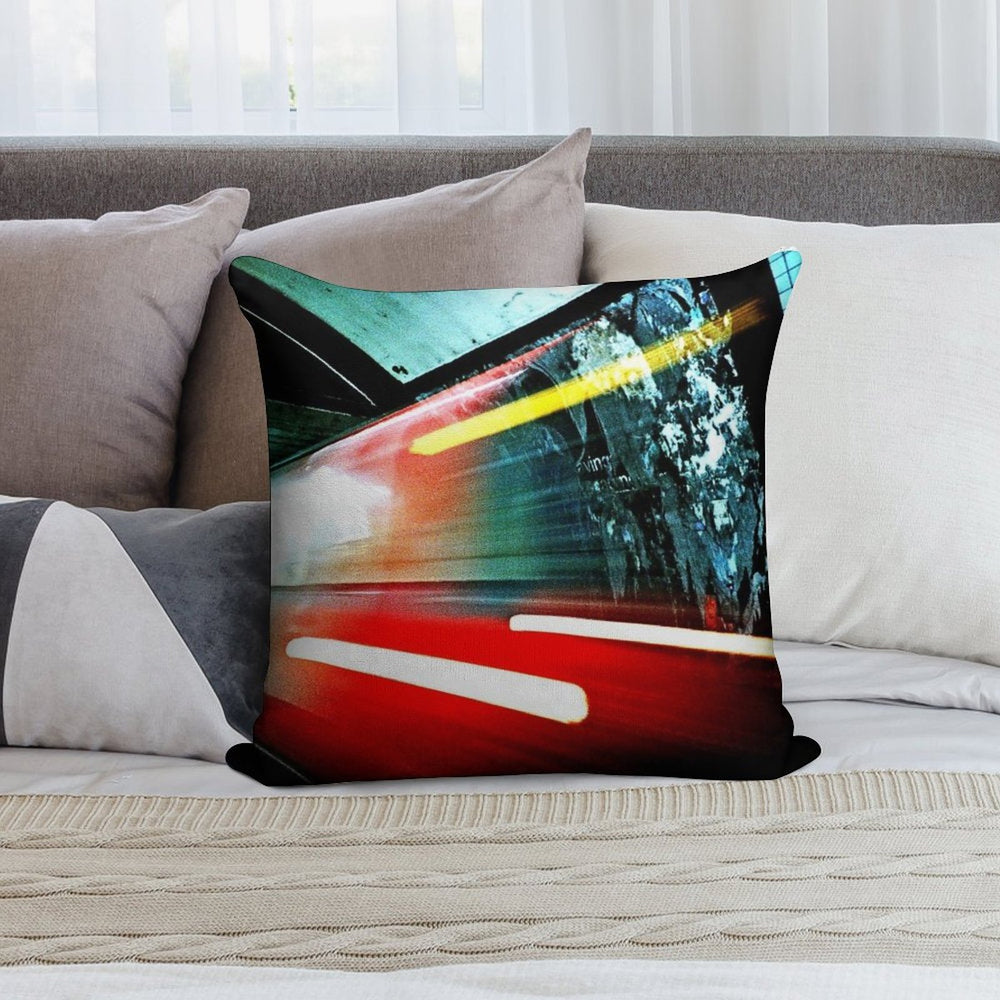 London Underground Soft Hidden Zipper Throw Pillow