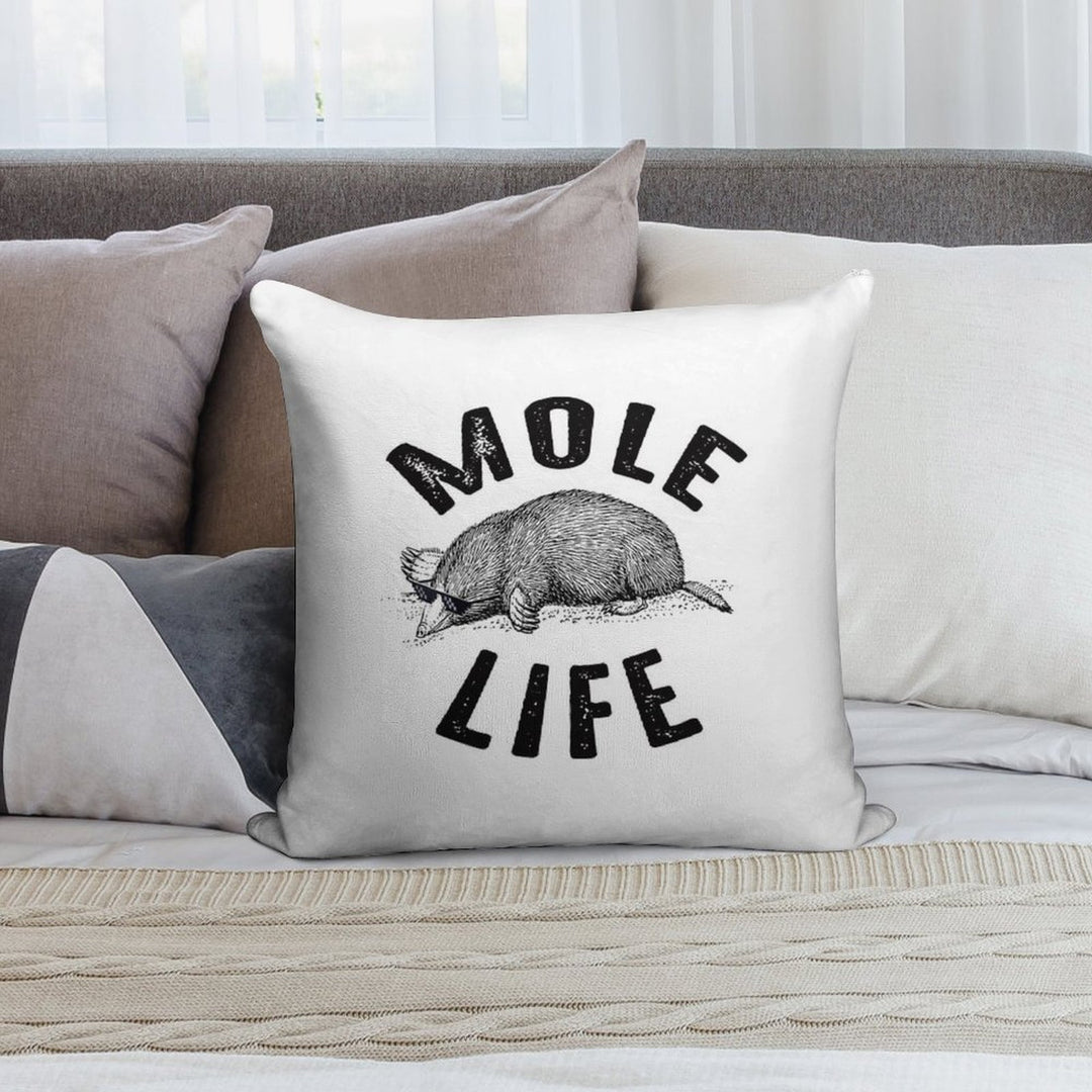 Mole Life Meme Soft Warmth Comfort Throw Pillow