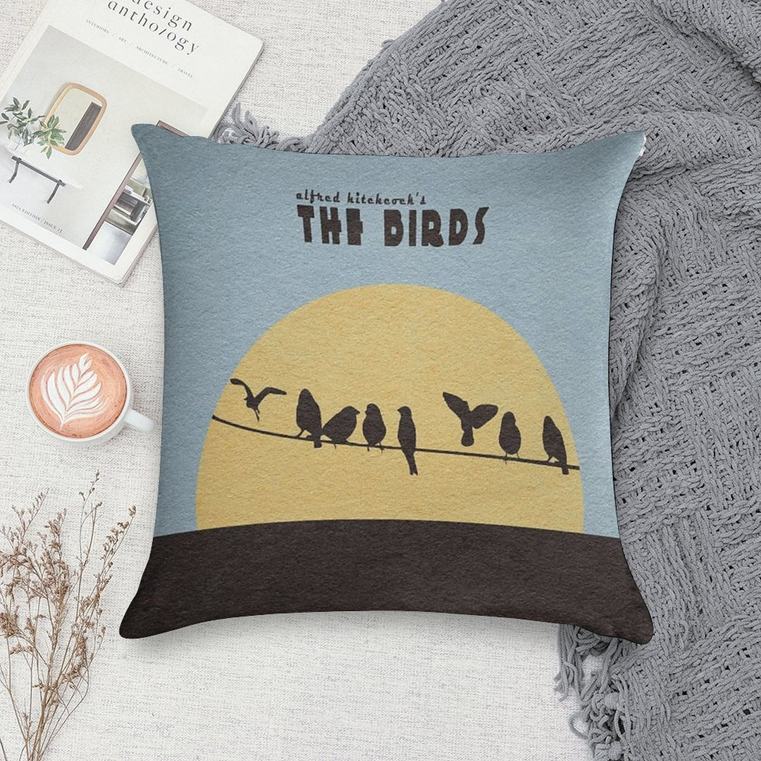The Birds Soft Decorative Cover Throw Pillow