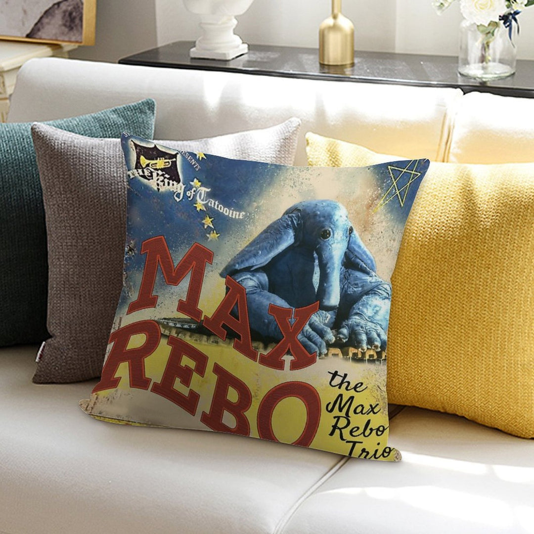 Vintage Style Fan Art Max Rebo Concert Poster Soft Gift Ready Throw Pillow