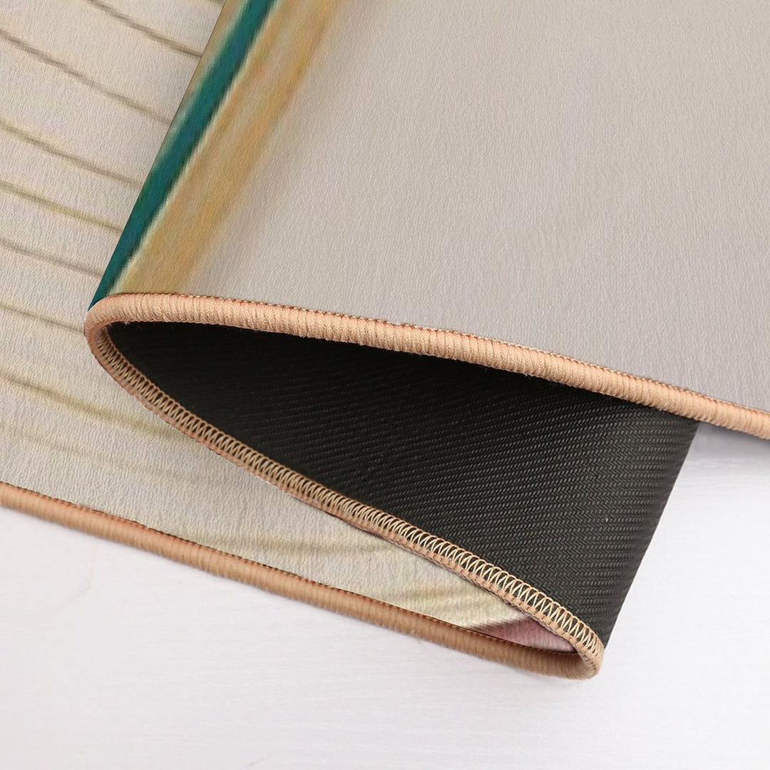 Abstract Curved Lines of Golden Colors  Anti-Trip Bath Mat