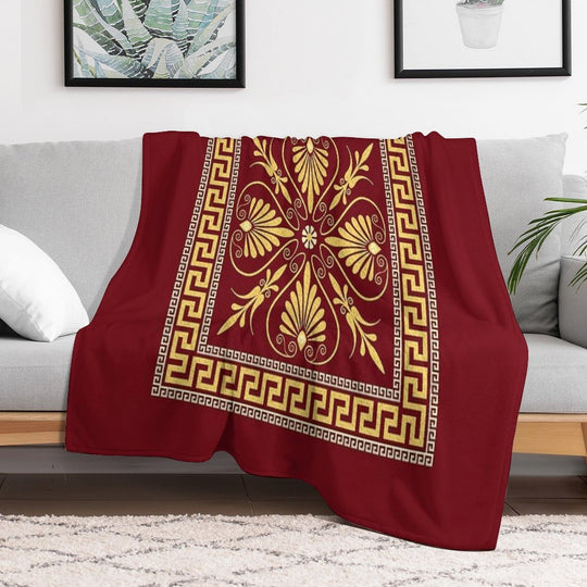 Greek Ornament (Meander) Anti-pilling Throw Blanket