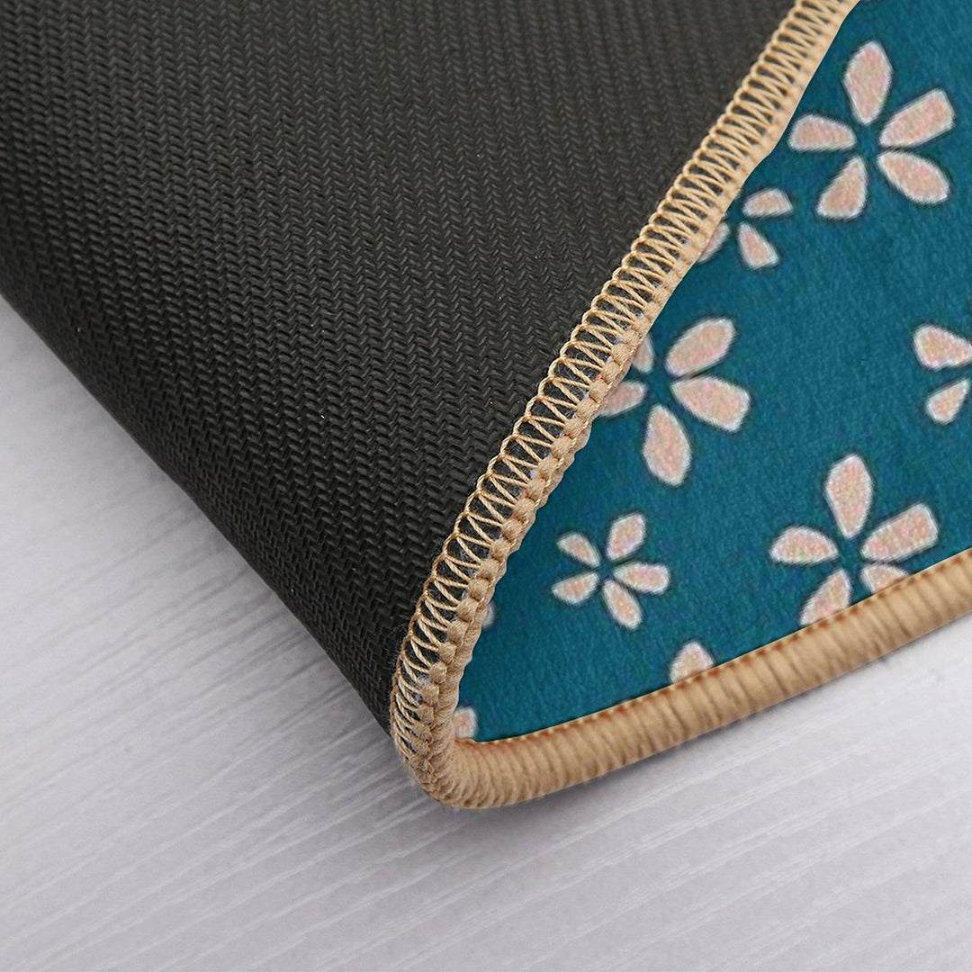 Blossom Scatter - Minimalist Floral Pattern  High-Traffic Bath Mat