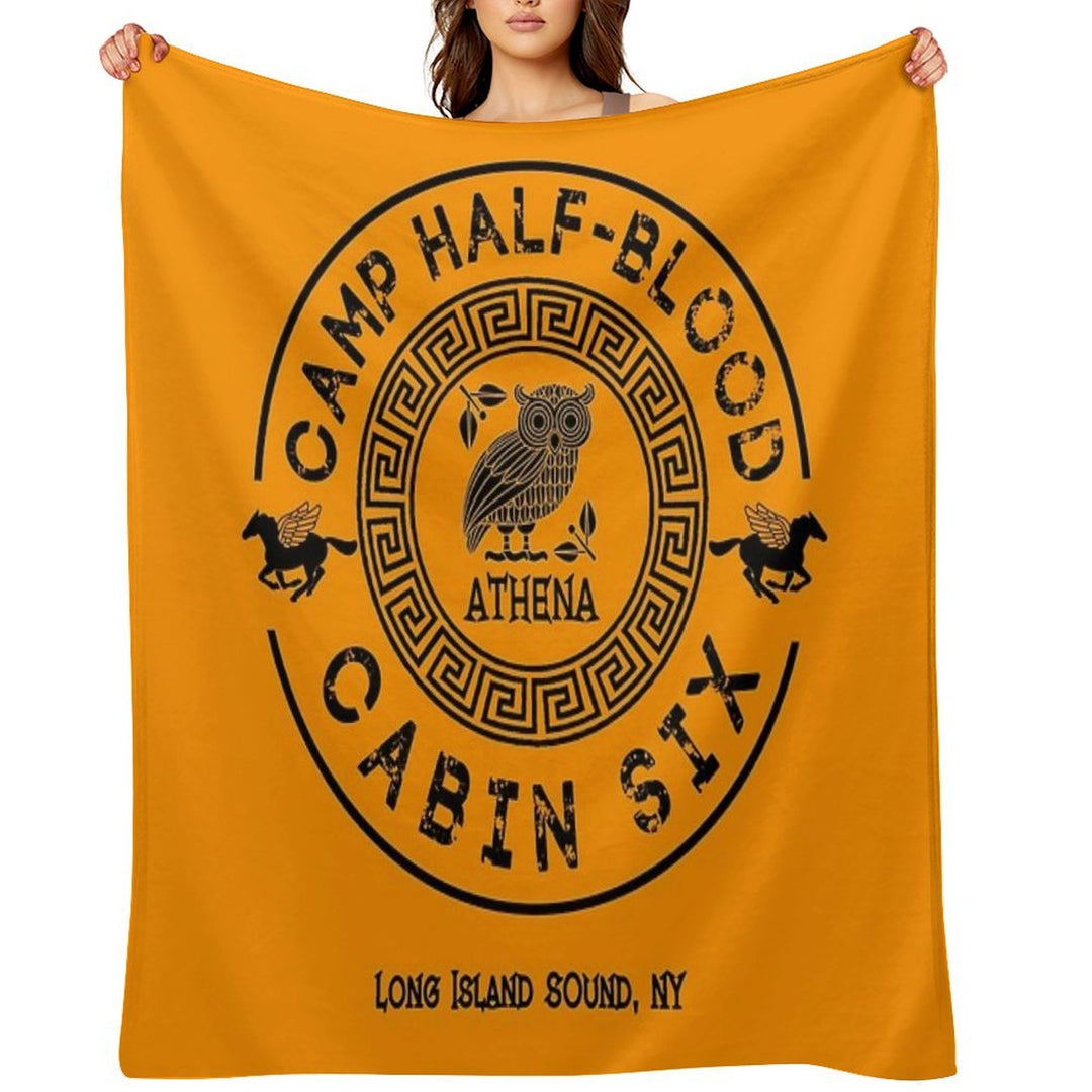 Cabin Six - Athena - Percy Jackson - Camp Half-Blood - Machine-washable Throw Blanket
