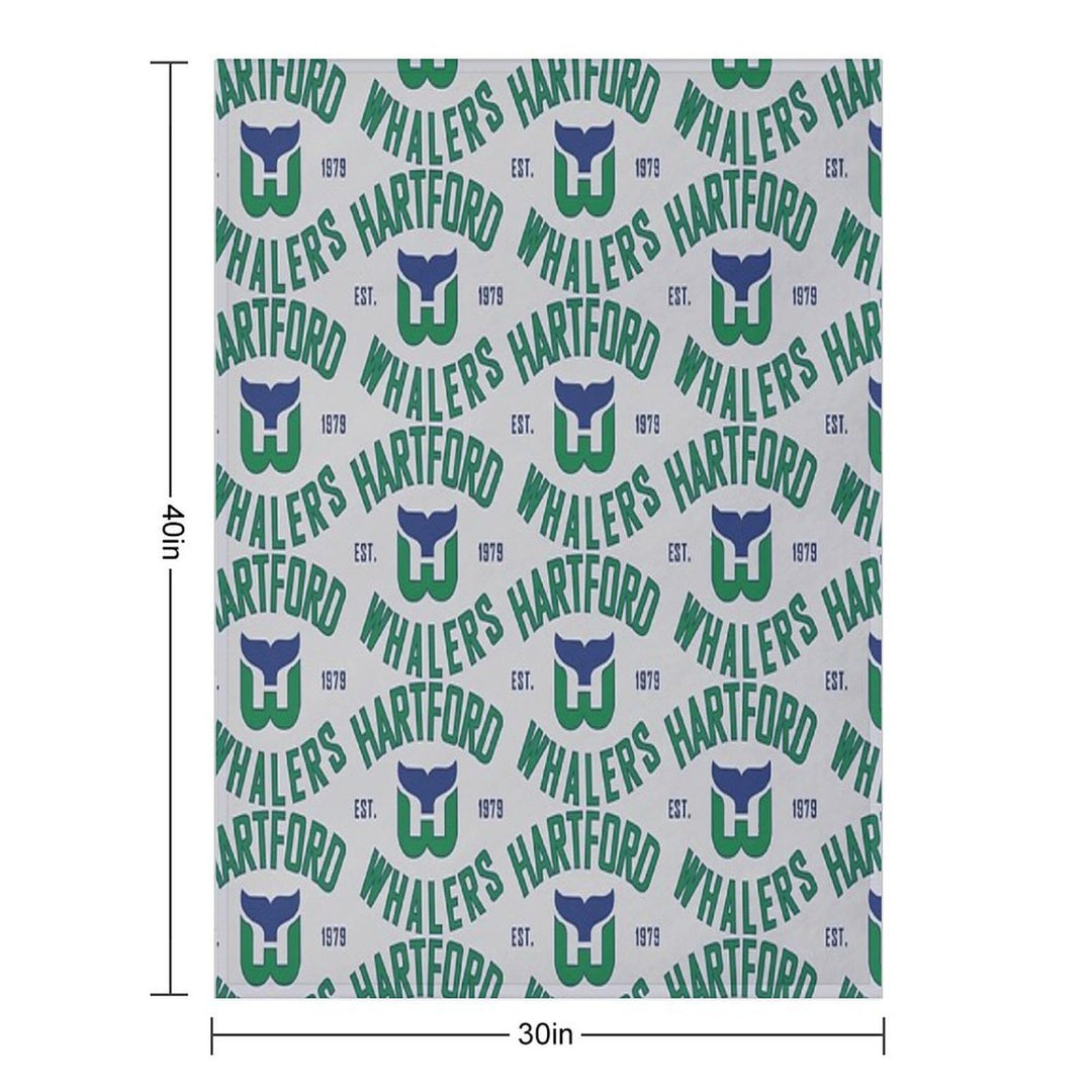 Hartford Whalers CT Compact Throw Blanket