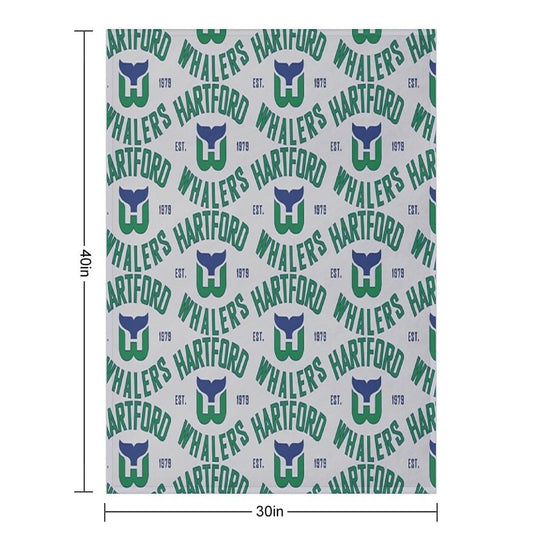 Hartford Whalers CT Compact Throw Blanket