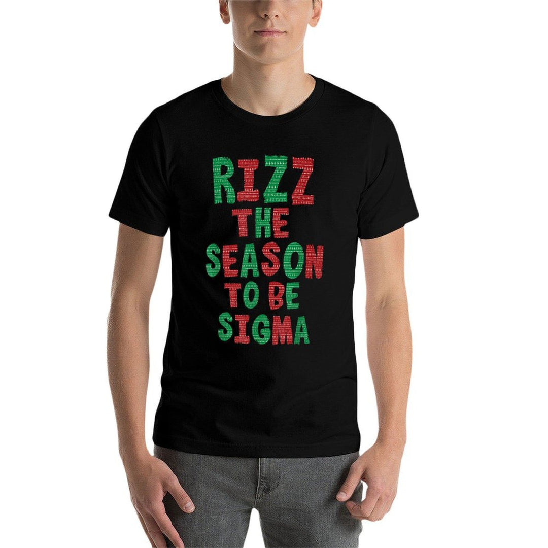 Rizz The Season - Funny Gen Alpha Slang Christmas Teacher  Relaxed-fit T-Shirt