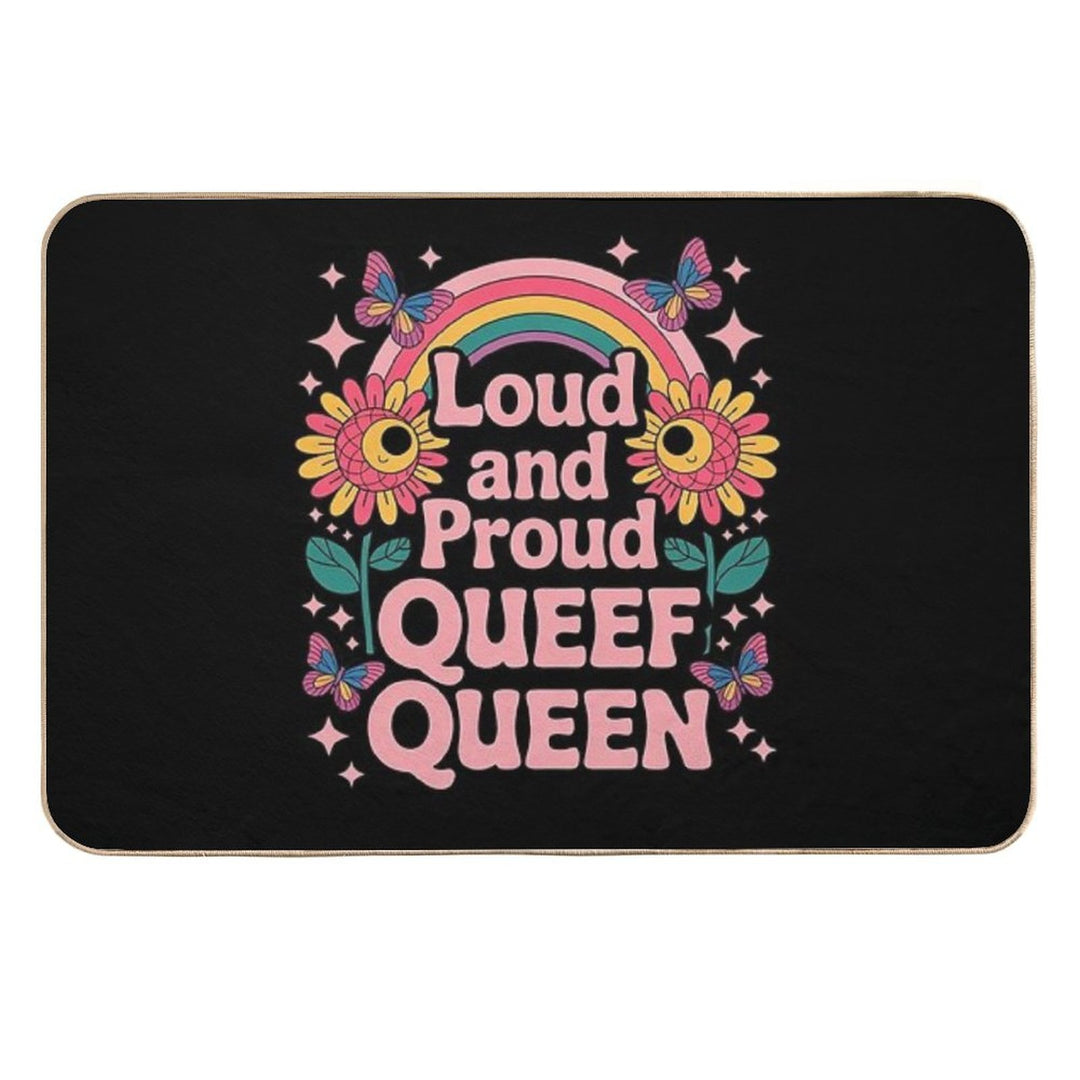Queef Queen Embarrassing Adult Women Inappropriate Queefing  Slip-Resistant Bath Mat