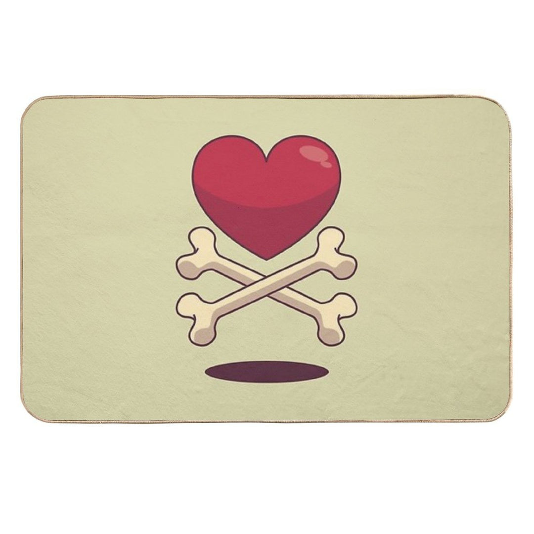 Bone Up on Love  Rapid-Drying Bath Mat