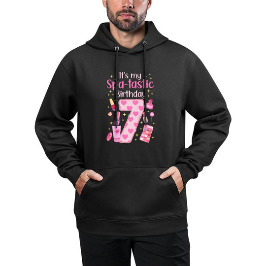 Kids 7th Spa Birthday Seven Year Old Spa B-Day Girls Spa Party Unisex Design Hoodie