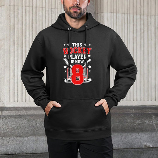 8th Ice Hockey Birthday Eight Year Old Ice Hockey Player Premium All-Day Comfort Hoodie