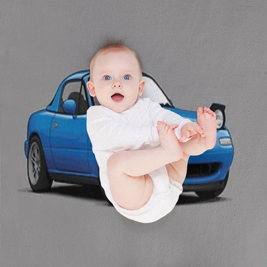 Mx5  Miata NA MK1 Illustration Easy Care Throw Blanket