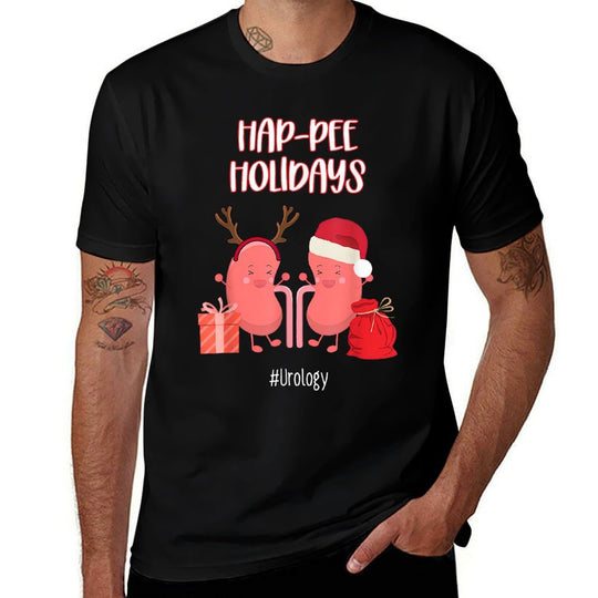 Hap-pee Urology Nurse Nephrology Urologist Nursing Christmas  Graphic-printed T-Shirt