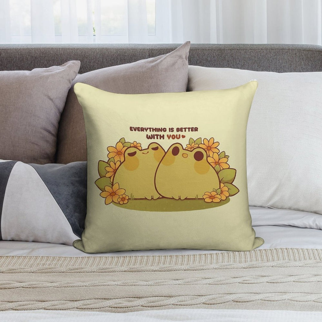 Everything Is Better with Your Froggies Soft Ultra-Soft Texture Throw Pillow