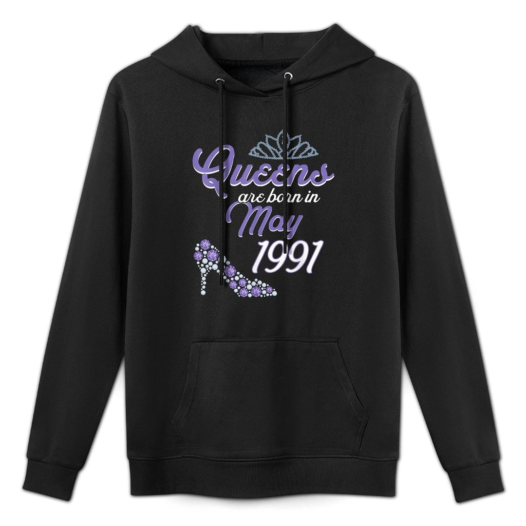30 Years Old Bday May 1991 30Th Birthday Women Adjustable Hood Hoodie