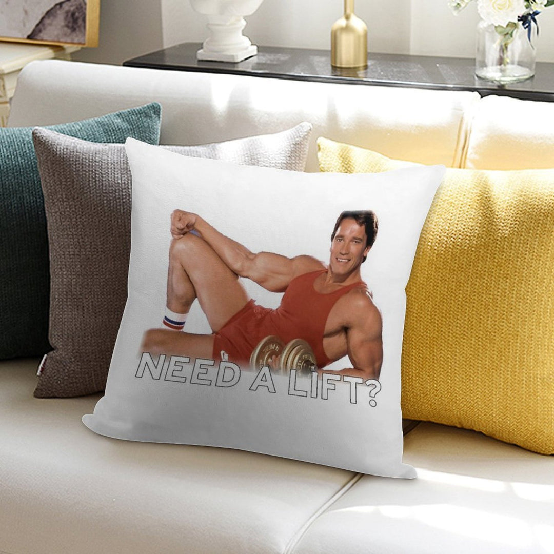 Arnold Schwarzenegger - Need A Lift Soft Shrink-Resistant Throw Pillow
