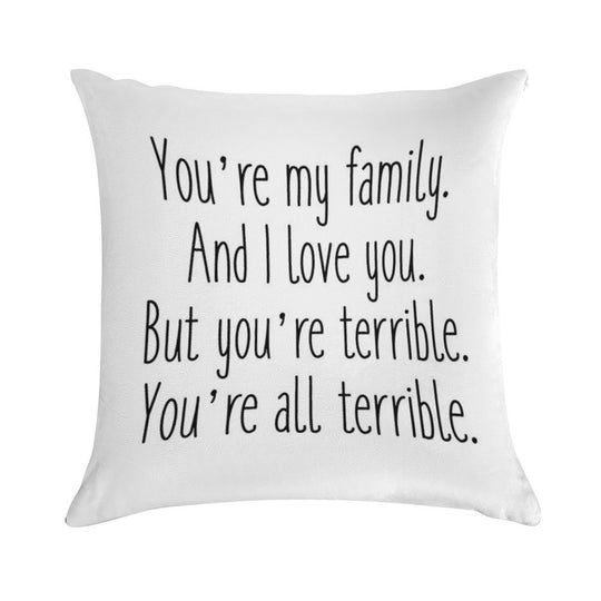 Terrible Soft Short Plush Fabric Throw Pillow