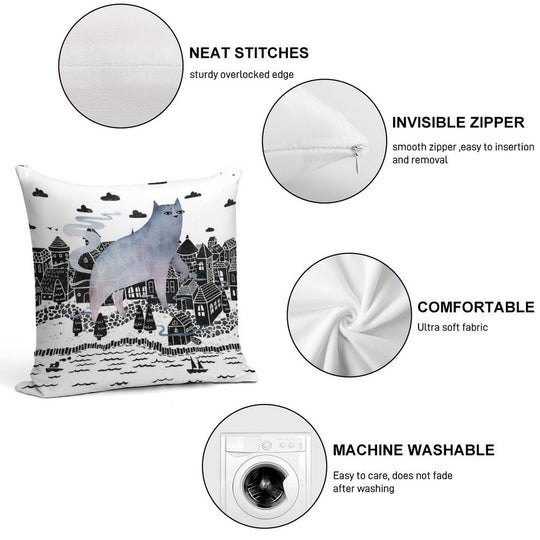 The Fog Soft Multiple Sizes Throw Pillow