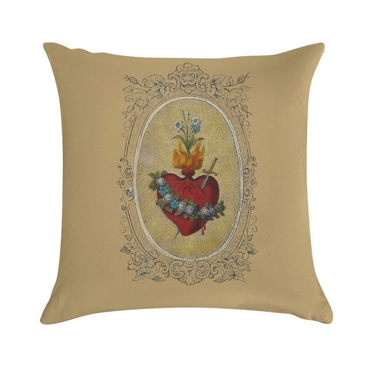 Sacred Heart of Mary Soft High-Density Material Throw Pillow