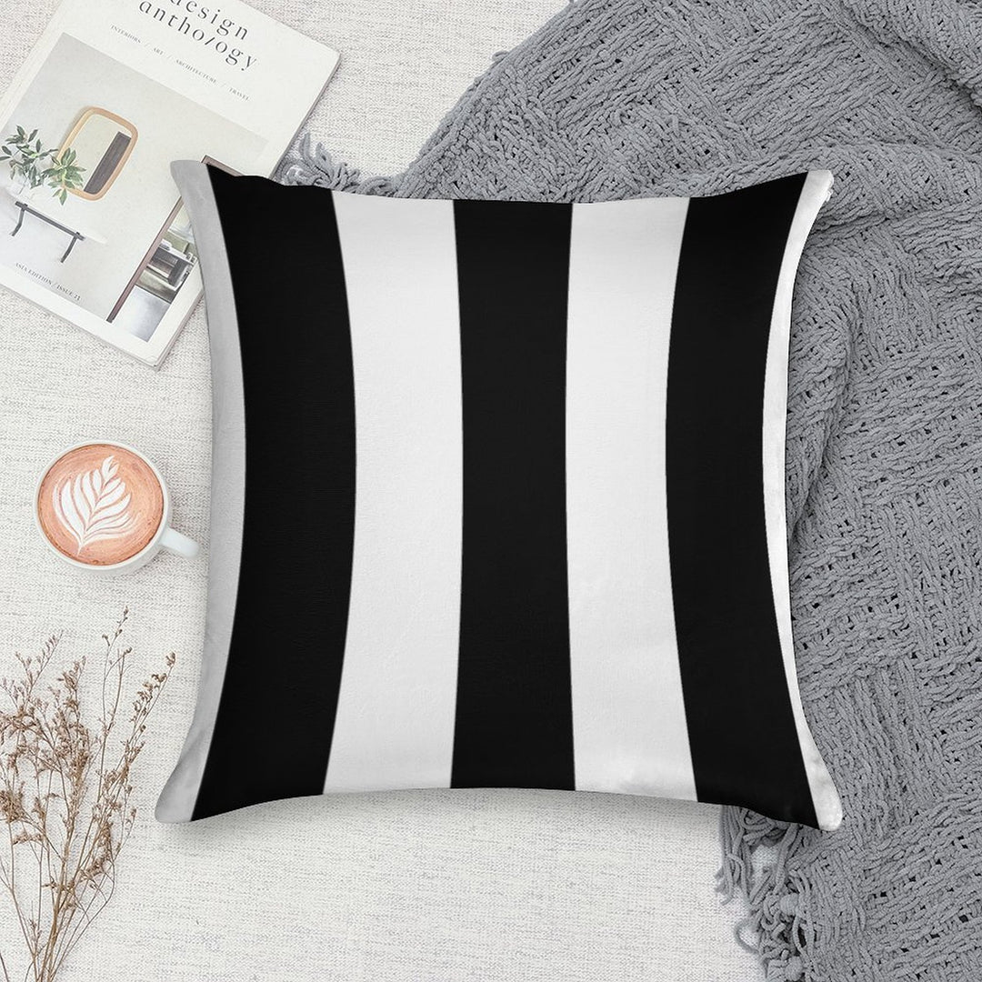 Black And White Stripes Soft Bedroom Essential Throw Pillow