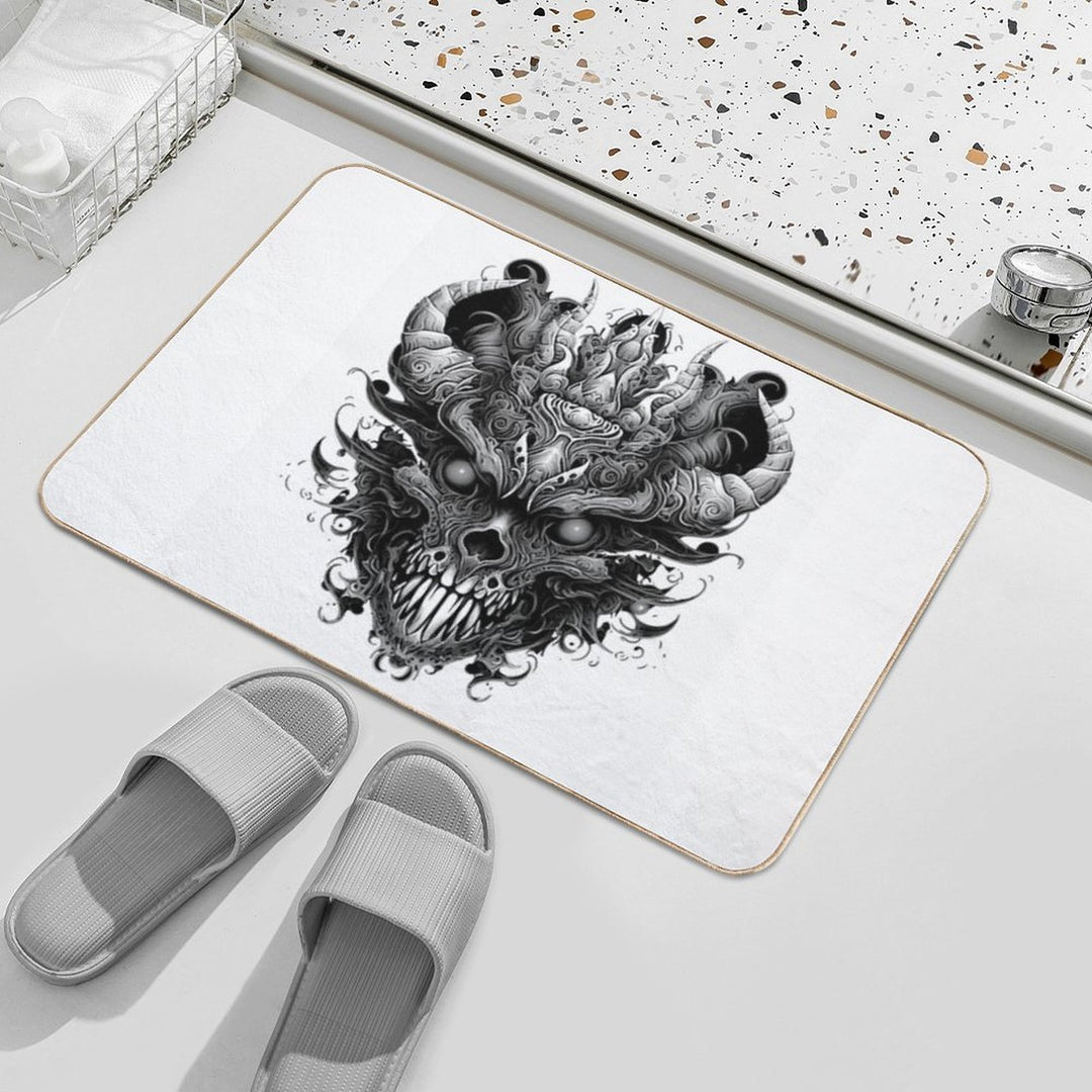 A Disgusting Dark Devil.  Repositionable Bath Mat