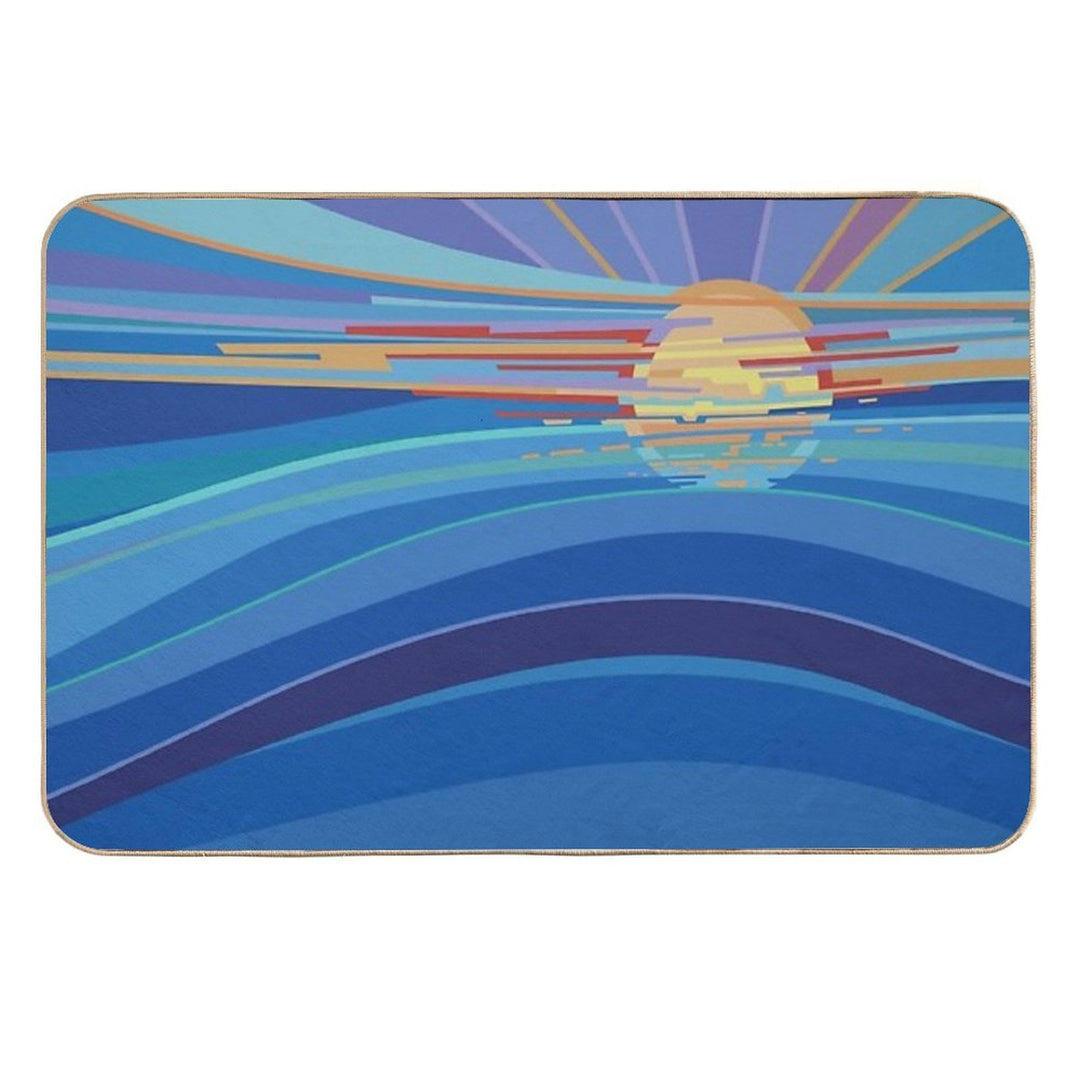 Living Seas Mural  Easy Maintenance Bath Mat