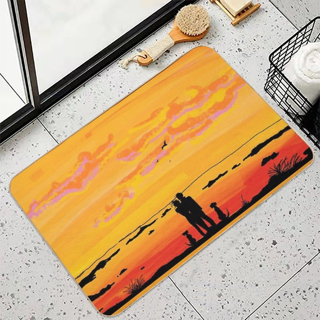 Love at Sunset Durable Bath Mat