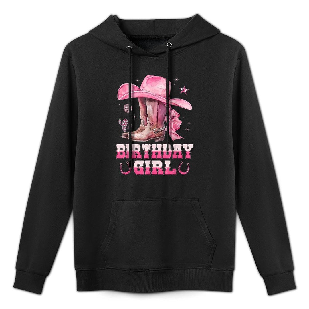 Birthday Cowgirl Western Birthday Girl Party Decoration Machine Washable Hoodie