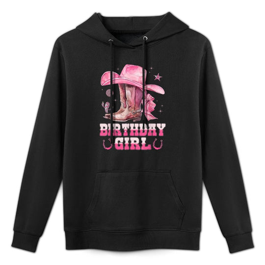 Birthday Cowgirl Western Birthday Girl Party Decoration Machine Washable Hoodie