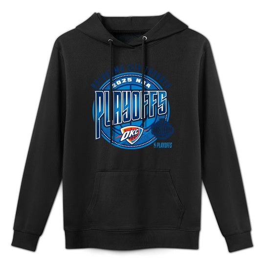 NBA Official Oklahoma City Thunder 2025 Playoffs Game Day Shrink-Resistant Hoodie