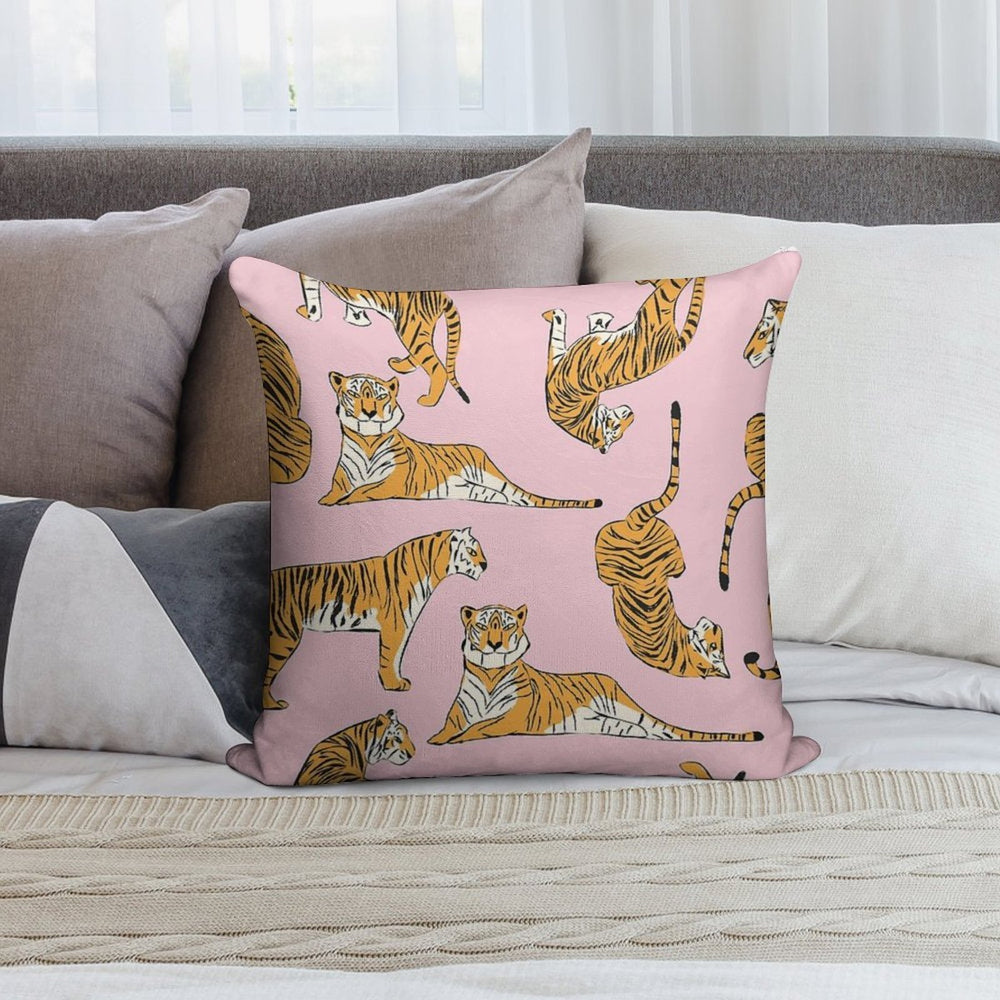 Tiger Pattern 001 Soft Multiple Sizes Throw Pillow