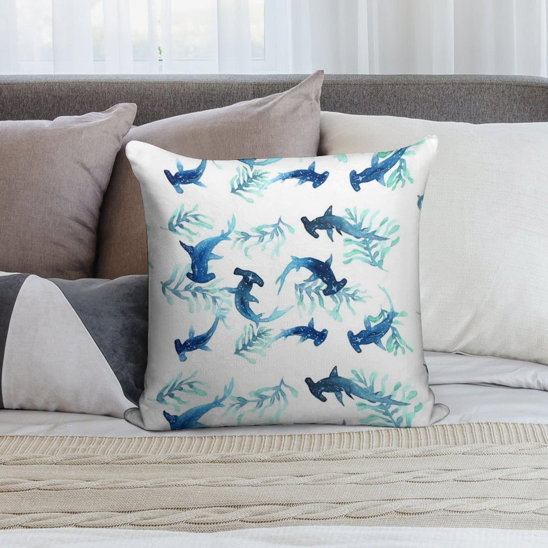 Hammerhead Shark Pattern Soft Warmth Comfort Throw Pillow