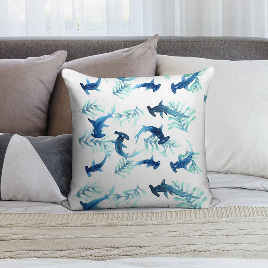 Hammerhead Shark Pattern Soft Warmth Comfort Throw Pillow