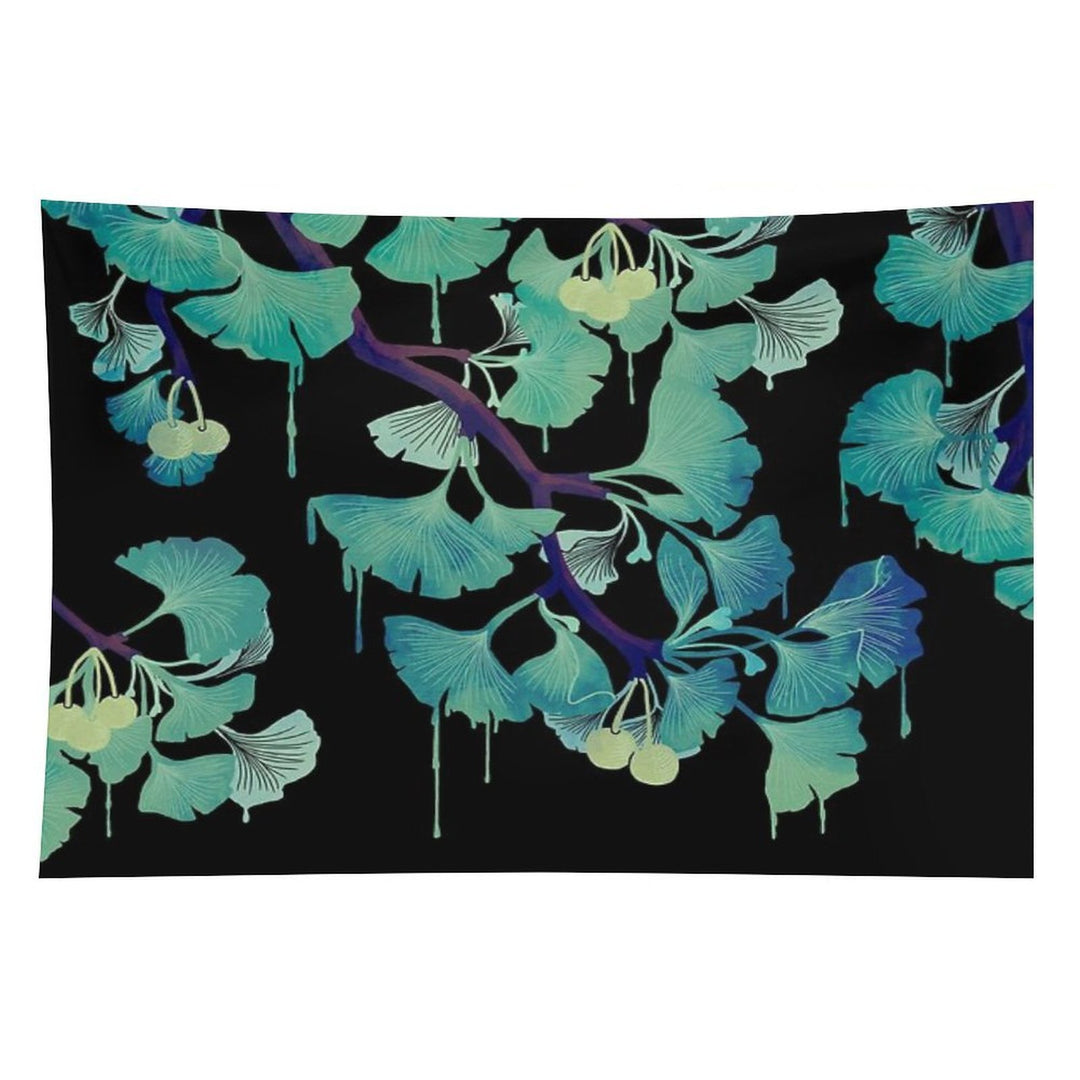 O Ginkgo (on Black) Tapestry