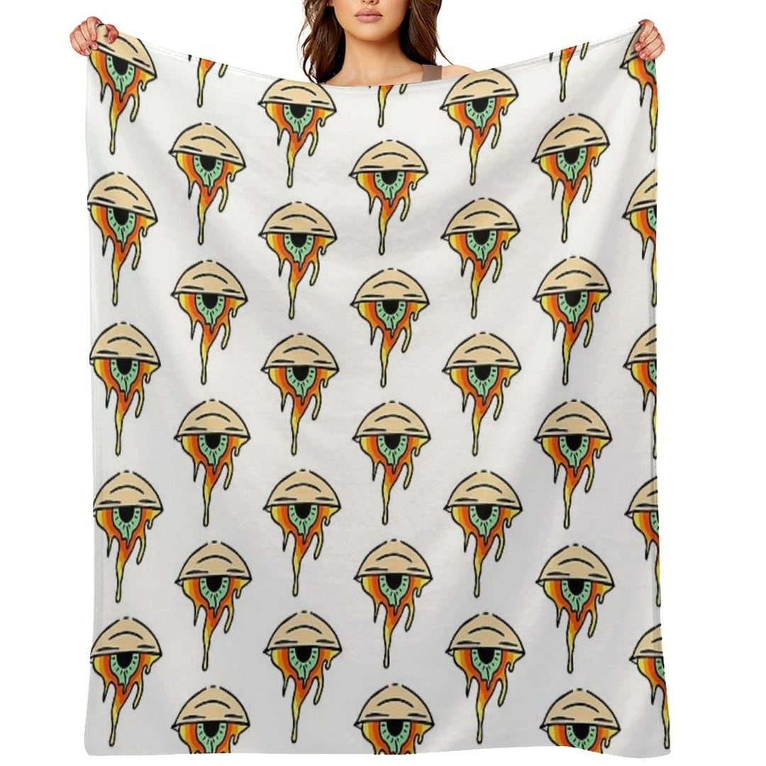 Trippy Eye Plush Throw Blanket