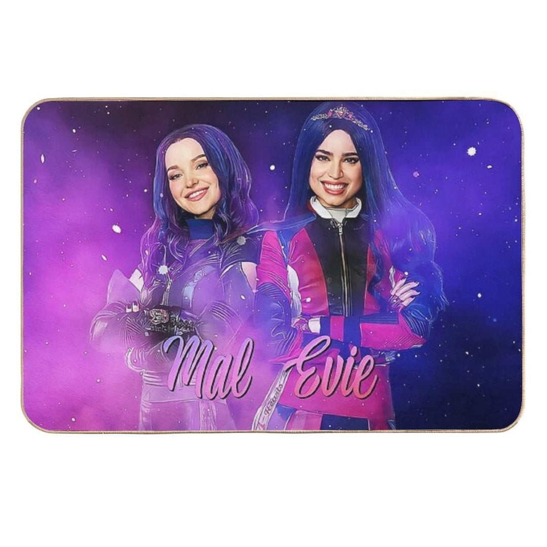 Mal And Evie - Descendants 3  Dirt-Trapping Bath Mat