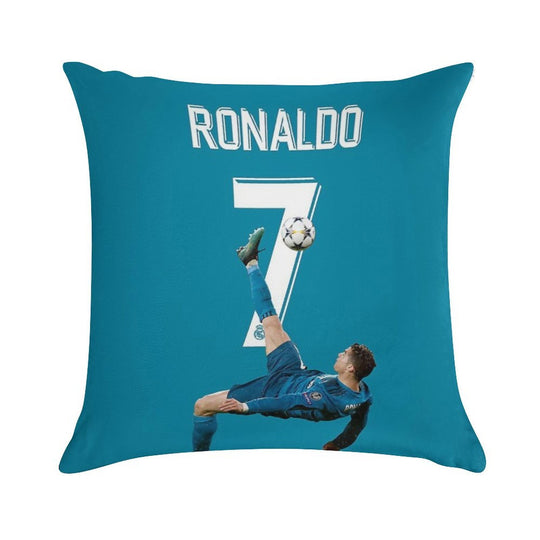 Ronaldo Overhead Kick Soft Luxury Feel Throw Pillow