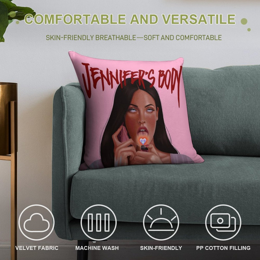 Jennifer’s Body! Check Soft Washable Throw Pillow