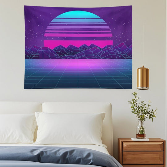 Synthwave Vaporwave Aesthetics Tapestry