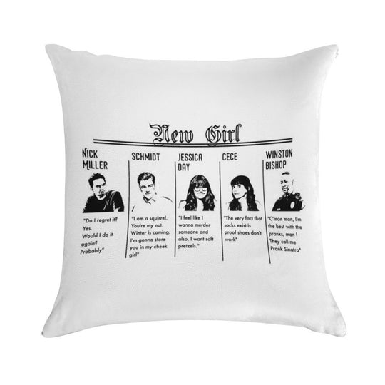 New Girl Soft High-Density Material Throw Pillow