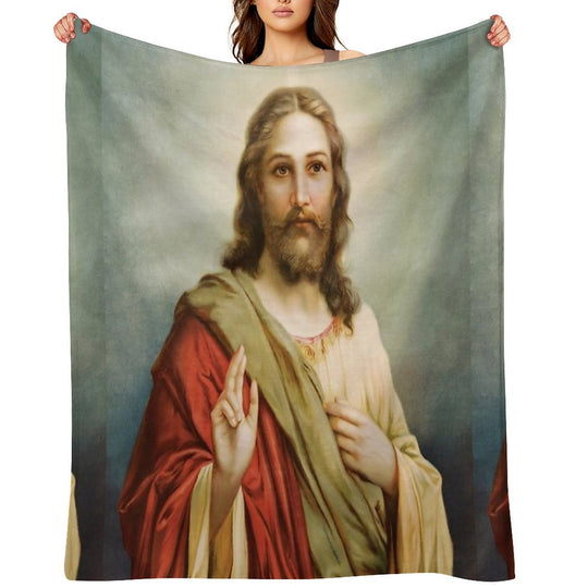 Jesus Christ Painting Velvety-soft Throw Blanket