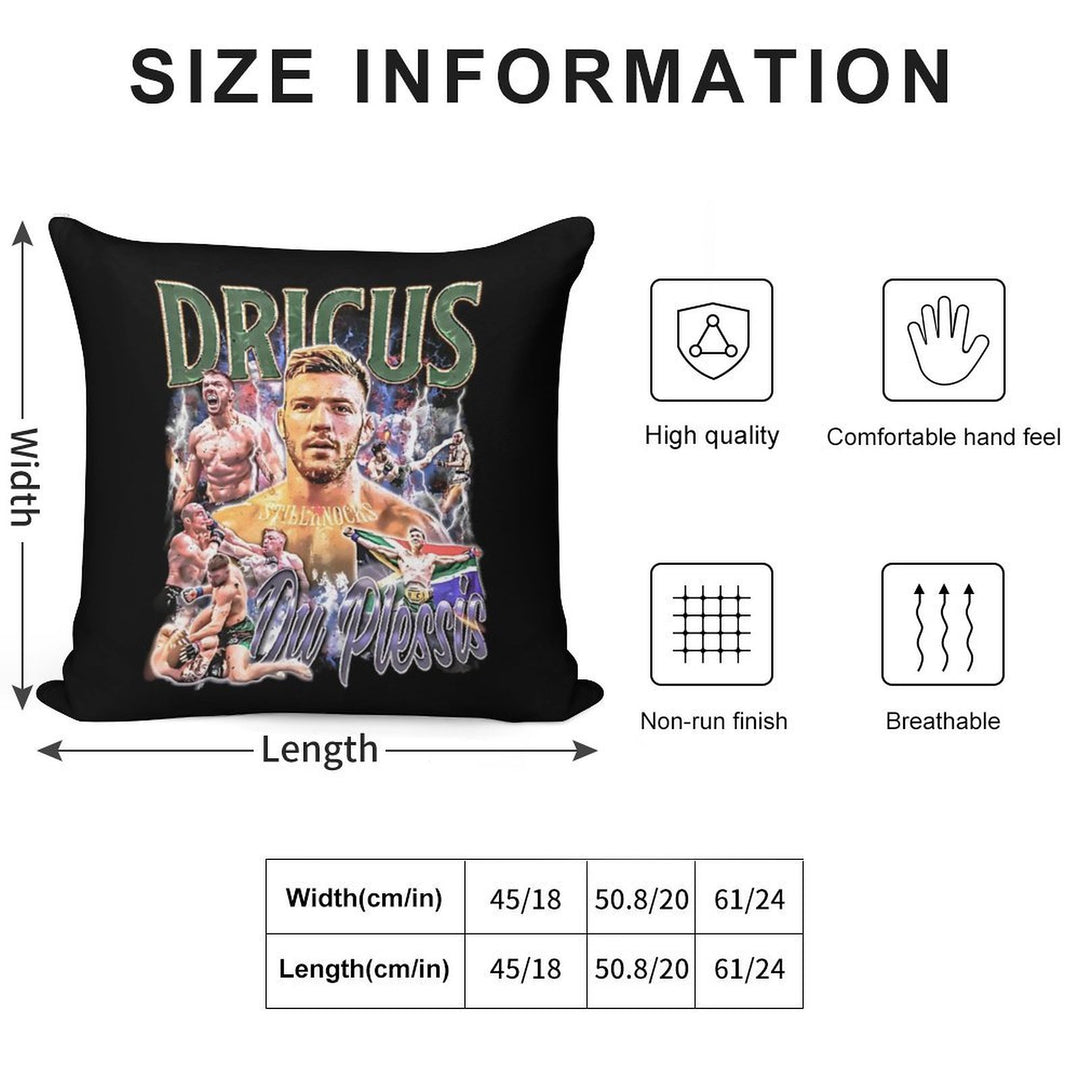 Dricus Du Plessis Stillknocks Soft Hidden Zipper Throw Pillow