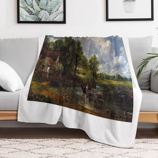 John Constable - The Hay Wain Sustainable Throw Blanket