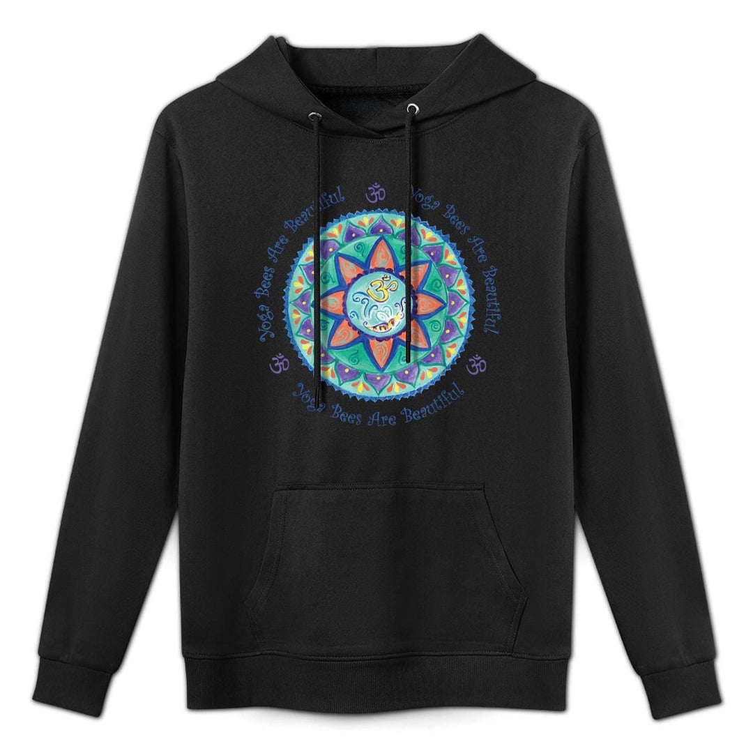 Yoga Bees Om Mandala Relaxed Fit Hoodie