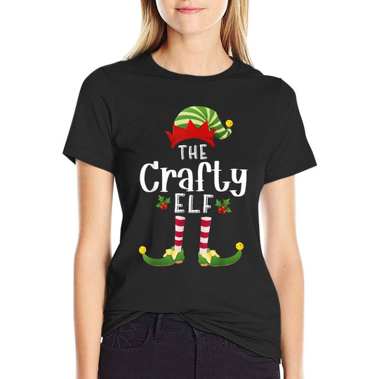 Crafty Christmas Elf Matching Pajama X-Mas Party  Eco-friendly Material T-Shirt