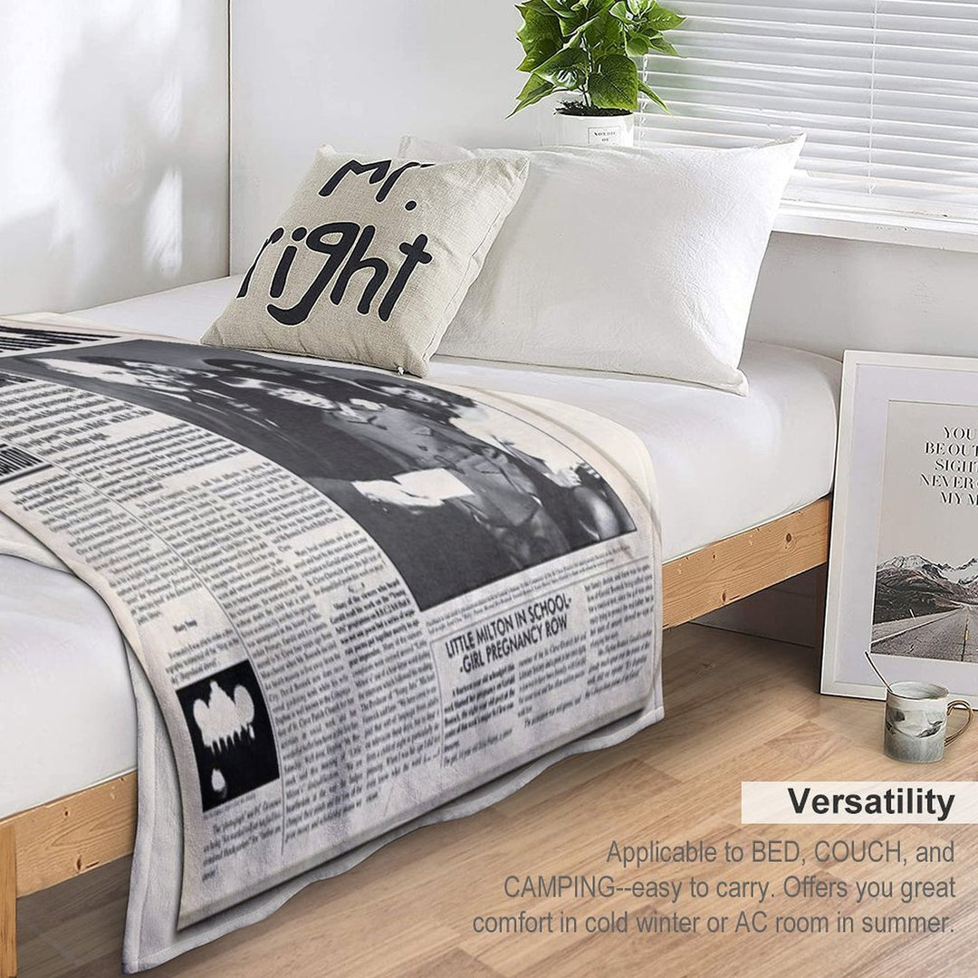 Jethro Tull - Thick As A Brick Newspaper Machine-washable Throw Blanket