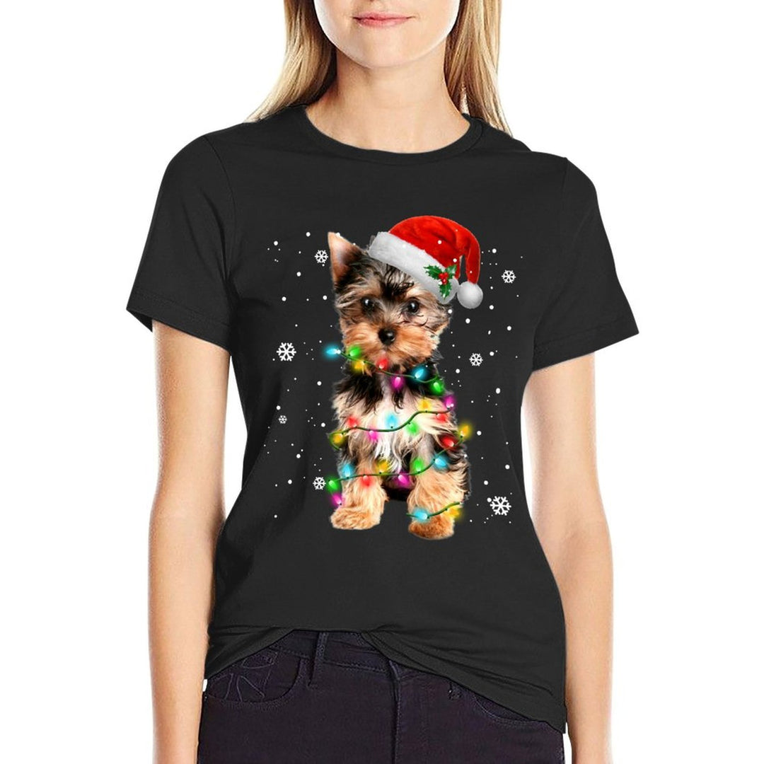 Yorkie Dogs Tree Christmas Sweater Xmas Pet Animal Dog Lover  Vintage-inspired T-Shirt