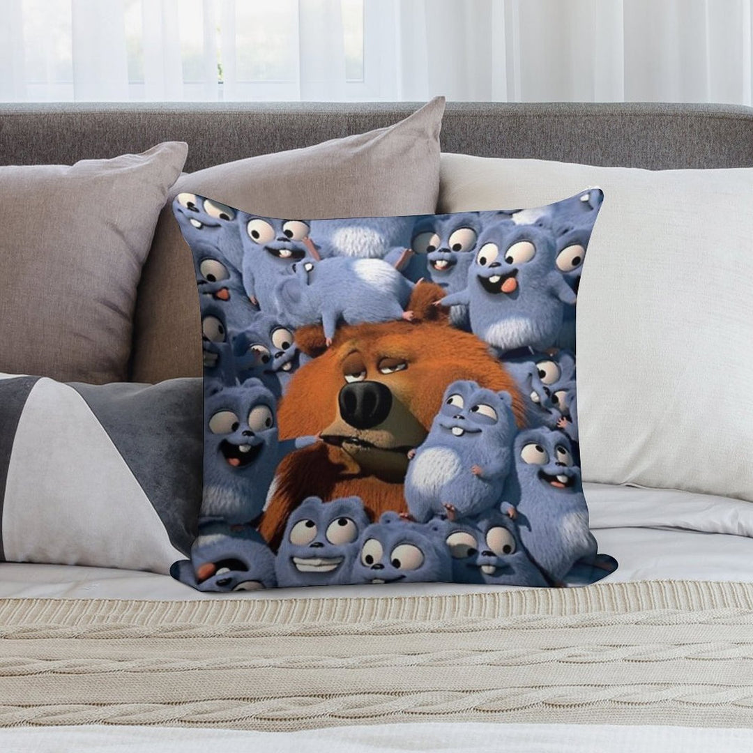 Grizzy And The Lemmings Soft Bedroom Essential Throw Pillow