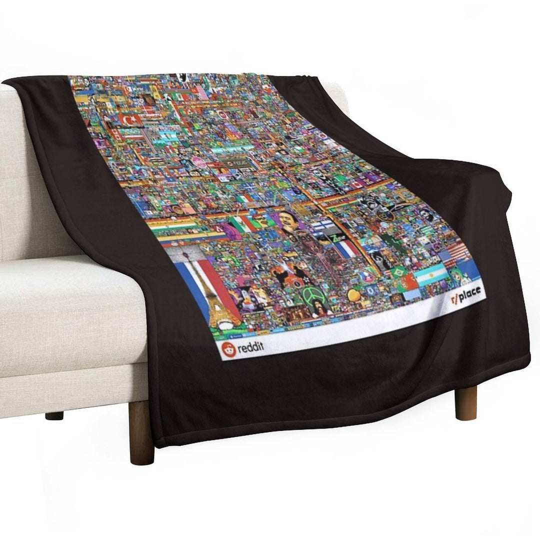 Rplace - Reddit Digital Art - 2022 Classic T-Shirt Anti-pilling Throw Blanket