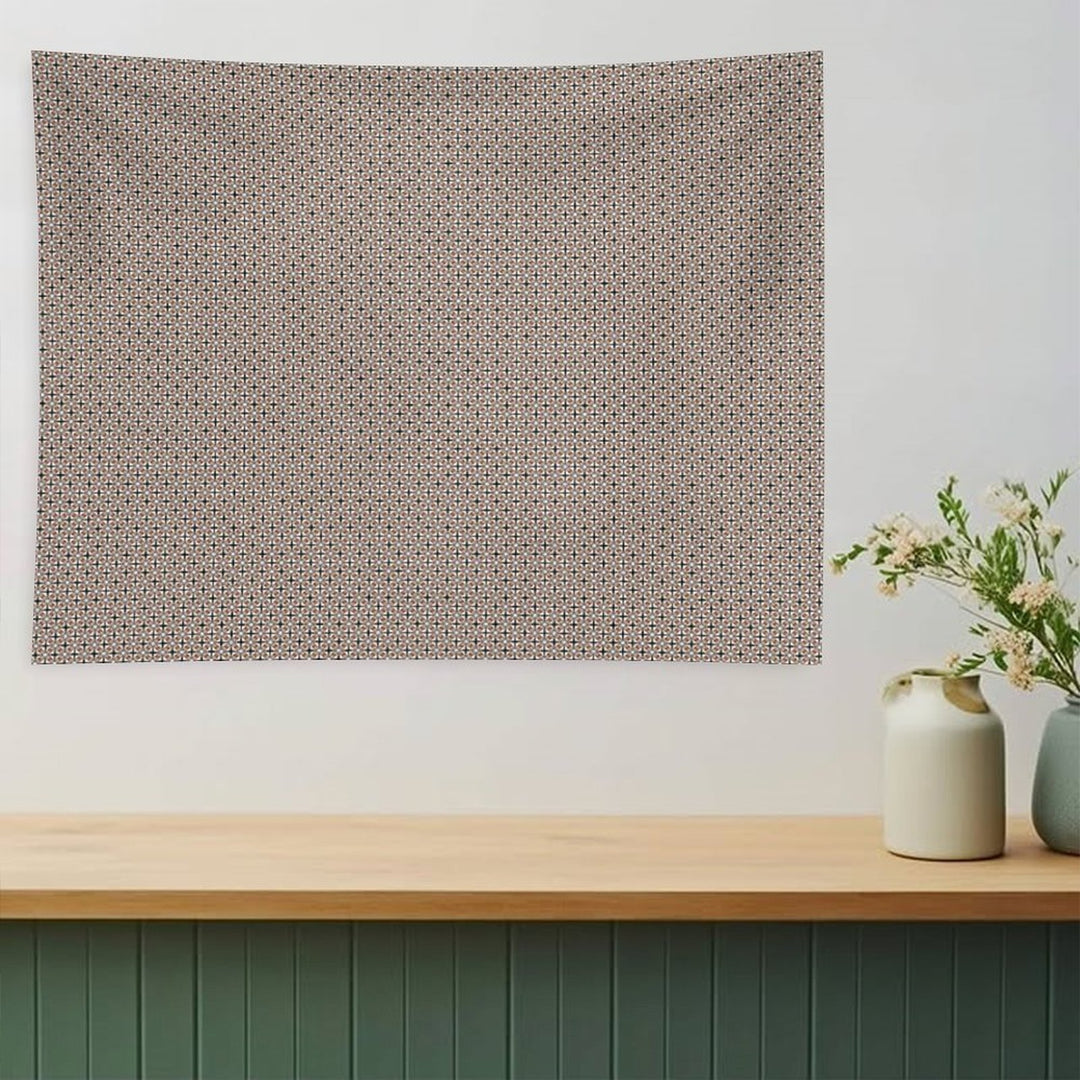 Earth Tones Diamonds And Crosses Tapestry